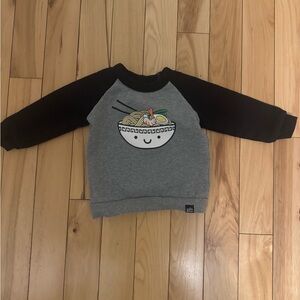 Whistle and Flute Kids Sweatshirt with Ramen Bowl Design
